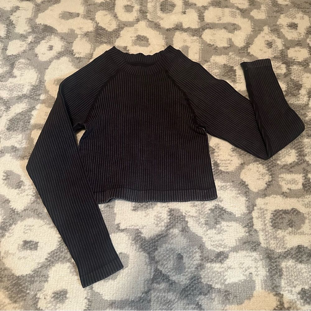 Aura Athletic Ribbed Long Sleeve Crop XXS/XS